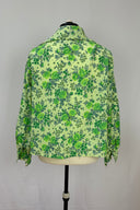 Hand-made Fluoro green button front shirt