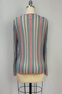 Pink Striped Chanel Cardigan