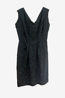 Vintage Steel Blue silk brocade cocktail dress