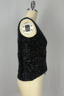 Black sequined Go Go top
