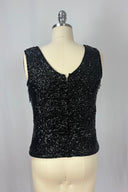 Black sequined Go Go top