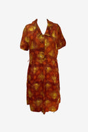 Rust & Yellow Weave Pattern Dress
