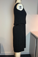 Vintage Beaded Black Cocktail Dress