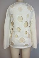Comme Des Garcons Distressed Cut-Out Knit Top