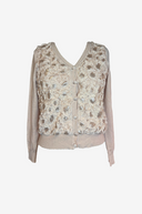 Darling Floral Appliqué Cardigan