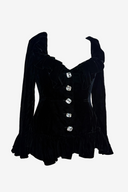 Yves Saint Laurent Velvet Peplum Jacket