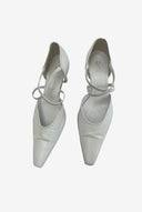Gabor White Leather Heels