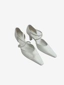 Gabor White Leather Heels