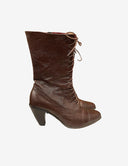Brown Leather Lace Boots