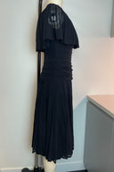 Vintage Nina Ricci Off Shoulder Plisse Midi Dress image 1
