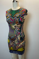 Just Cavalli Cap Sleeve Dragon Print Mini Dress image 4