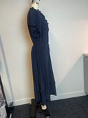 Zimmermann Flutter Tie-Neck Navy Midi Dress image 2