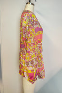 Vintage Emilio Pucci Stained Glass Print Silk Top image 1