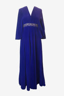 Acorn Purple Velvet V Neck Gown image 0