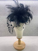 Teal Netted Fur Fascinator image 3