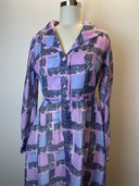 Zandra Rhodes Purple Collared Midi Dress image 3