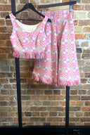 Vintage Textured Blush Culotte Set image 9