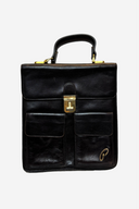 Black Leather Gentlemans Portfolio Bag image 0