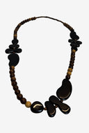 Wooden Necklace With Organic Shapes image 1