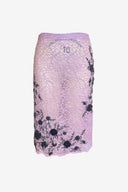 By Anthropologie Appliqué Lace Midi Skirt image 0