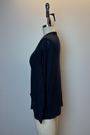 Vince Navy Blue Silk Cardigan image 1
