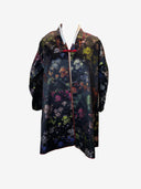 Floral Embroidered Top With Tie Belt