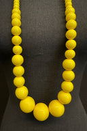 Vintage Yellow Chunky Beaded Necklace image 2