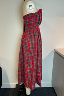 Strapless Tartan Midi Dress image 2