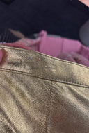 Vintage Gold Leather Top and Skirt Set image 5