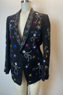 Art Storey Hand Painted Skeleton and Star Blazer image 1