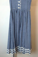 Biba Blue Gingham Vintage Midi Dress image 2