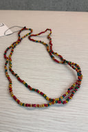 Rainbow Wooden Beaded Thin Necklace image 1