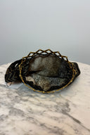 Concertina Opening Black and Gold Purse image 2