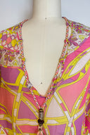 Vintage Emilio Pucci Stained Glass Print Silk Top image 2