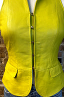 Vintage Carlisle Lime Green Leather Vest image 2