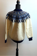 Nordic Blue and Cream Knit Cardigan image 1