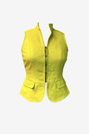 Vintage Carlisle Lime Green Leather Vest