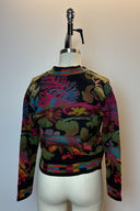 V Neck Lambswool Floral Cardigan image 2