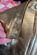 Vintage Gold Leather Top and Skirt Set image 4
