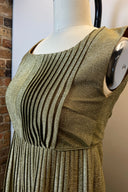 Vintage Alice Edwards Gold Pleated Dress image 1