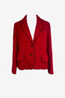 Vintage Azens Furs Fashions Red Wool Blazer image 0
