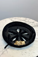 Ely Vintage Black Velvet Hat image 2