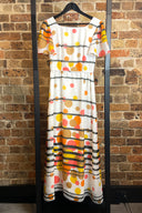 Vintage Polka Dot Striped Maxi Dress image 3