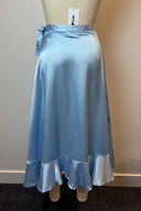 Vintage Satin Ruffle Midi Skirt image 2