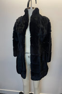 Unbranded Black Longline Fur Jacket image 1