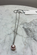 925 Silver and Pink Pearl Necklace image 1
