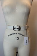 Dolce & Gabbana White Leather Belt image 2
