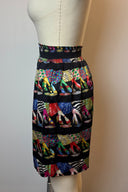 Vintage 1980's Nicole Miller Pop Art Silk Shorts image 1