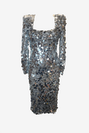 Meraki Official Silver Sequin Midi Dress image 0
