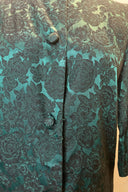 Emerald Green and Black Floral Coat image 2